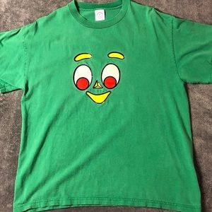 Gumby face t-shirt! (Green/Large)